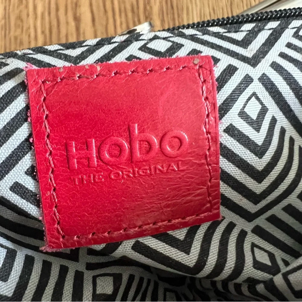 HOBO Perforated Black Leather Lauren Clutch Wallet Black Shine